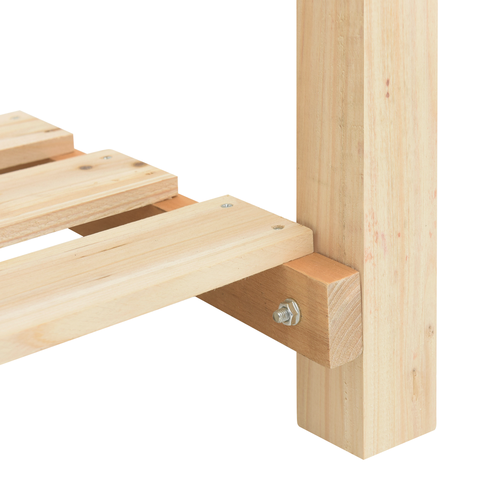 Fioriera da Giardino con Griglie 203x53x76 cm Legno Massello di Abete