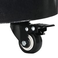 Base Ombrello con Ruote per pali Ø38/48mm Granito Nero 30 kg Rotonda