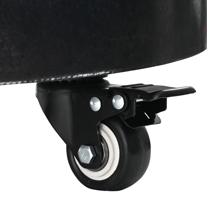 Base Ombrello con Ruote per pali Ø38/48mm Granito Nero 30 kg Rotonda