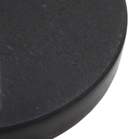 Base Ombrello con Ruote per pali Ø38/48mm Granito Nero 30 kg Rotonda