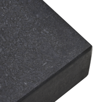 Base Ombrellone con Ruote per Pali Ø38/48mm Nera Granito 25 kg Rettangolare
