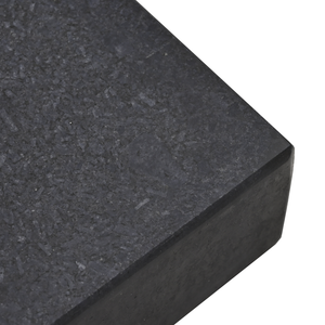 Base Ombrellone con Ruote per Pali Ø38/48mm Nera Granito 25 kg Rettangolare