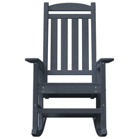 Sedia a dondolo da giardino Blu navy 70x92x108 cm HDPE