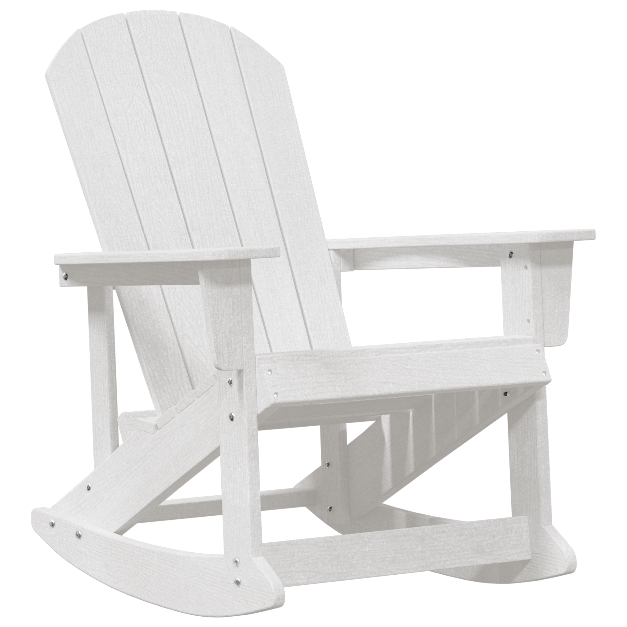 Sedia a Dondolo Adirondack Bianca 73.5x92x90 cm HDPE
