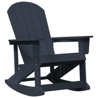 Sedia a Dondolo Adirondack Blu Navy 73.5x92x90 cm HDPE