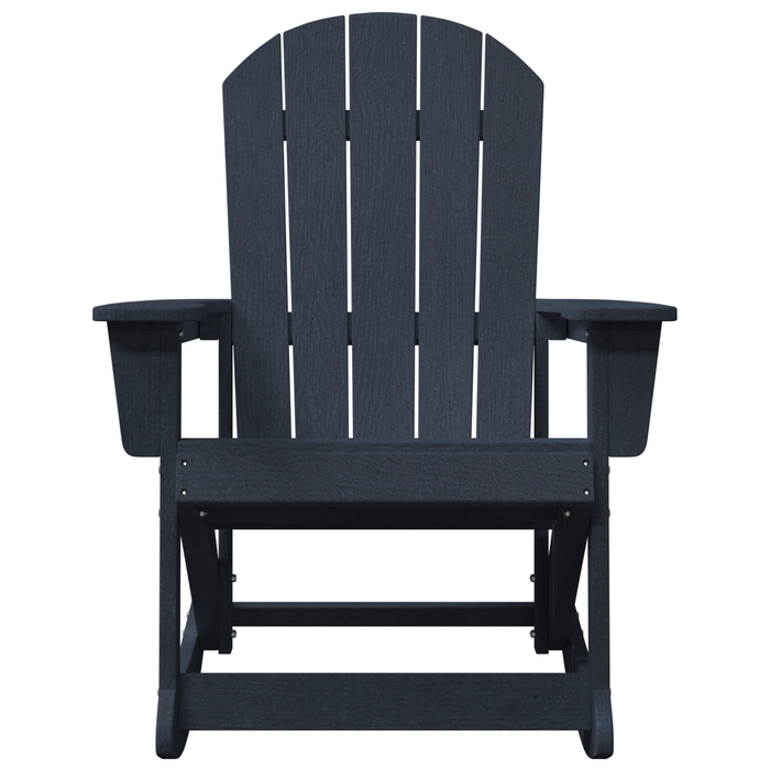 Sedia a Dondolo Adirondack Blu Navy 73.5x92x90 cm HDPE
