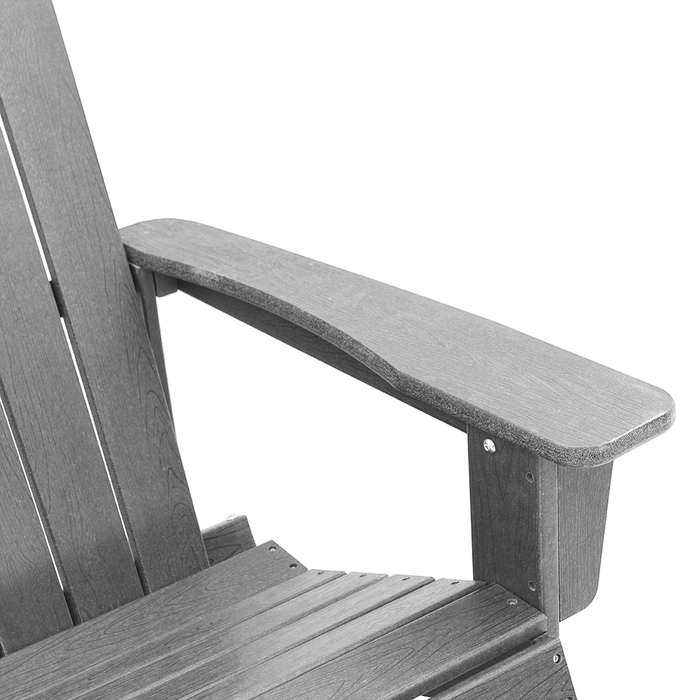 Sdraio Adirondack Grigio Chiaro 73.5x92x90 cm HDPE