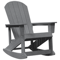 Sdraio Adirondack Grigio Chiaro 73.5x92x90 cm HDPE