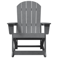 Sdraio Adirondack Grigio Chiaro 73.5x92x90 cm HDPE