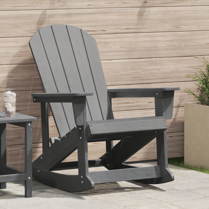 Sdraio Adirondack Grigio Chiaro 73.5x92x90 cm HDPE