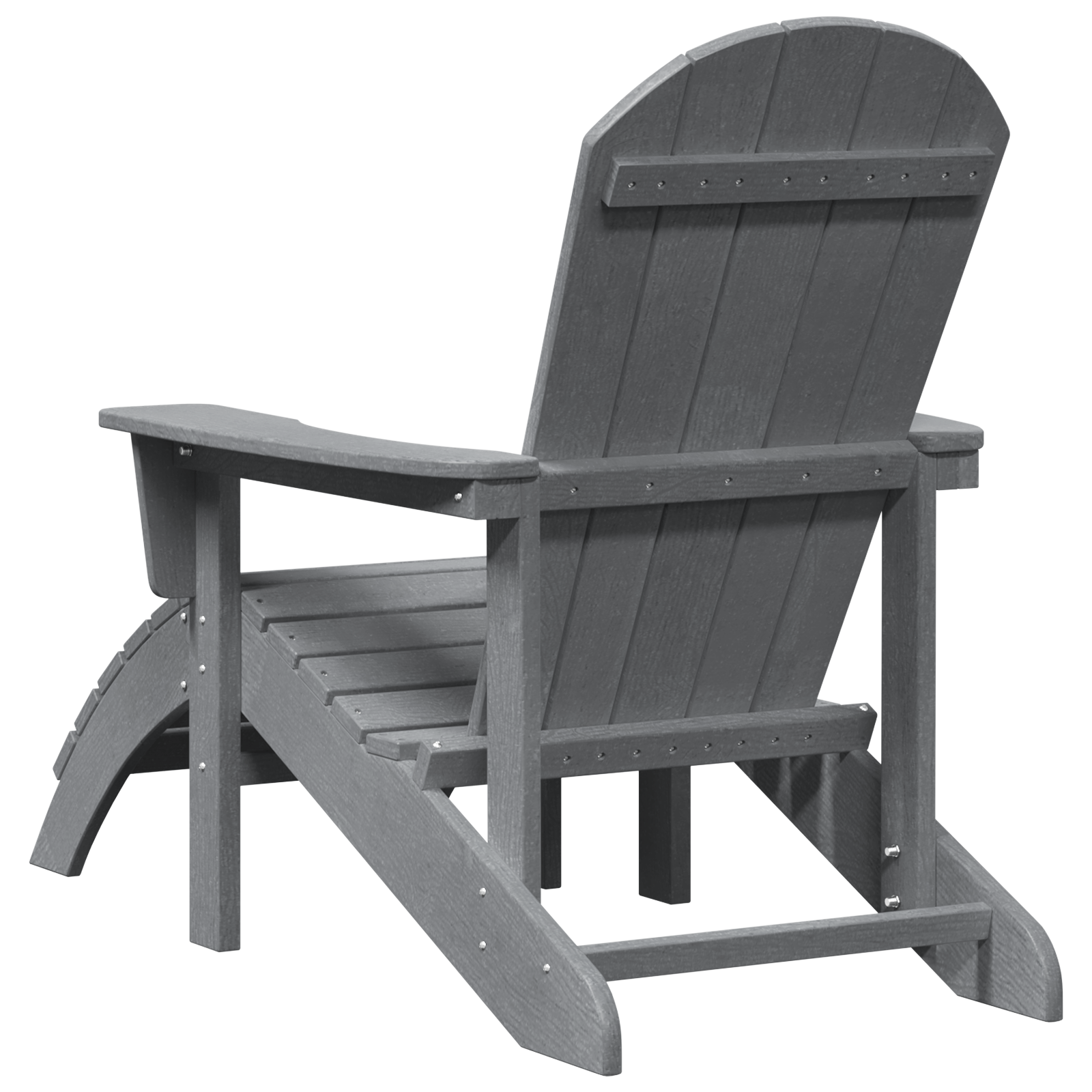 Sedia Adirondack con Poggiapiedi Grigio Chiaro HDPE