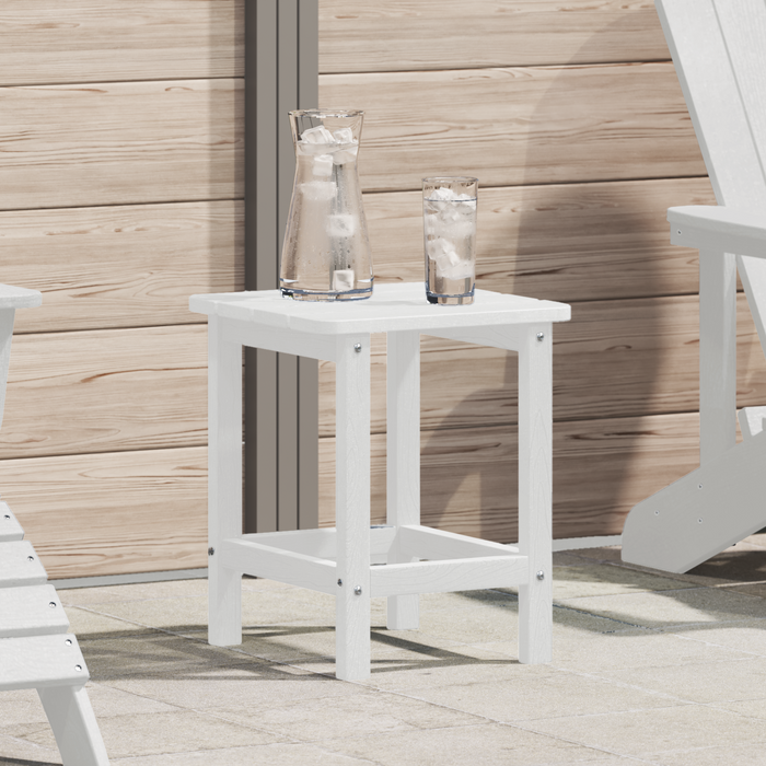 Tavolo laterale Adirondack Bianco 38x38x45 cm HDPE