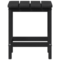 Tavolino Adirondack Nero 38x38x45 cm HDPE
