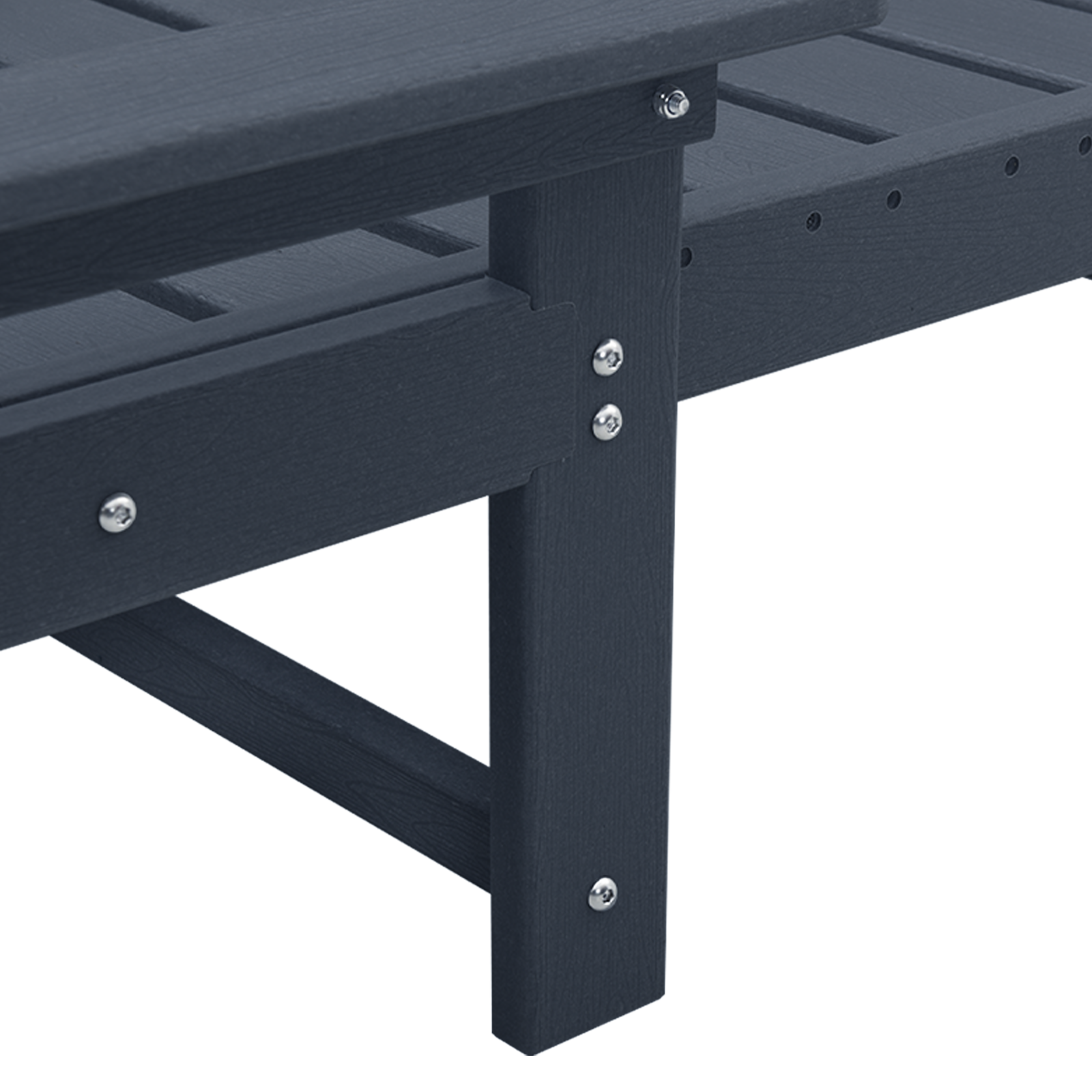 Lettino prendisole Blu Navy 53x162x98.5 cm HDPE