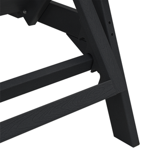 Lettino Prendisole Nero 53x162x98.5 cm HDPE