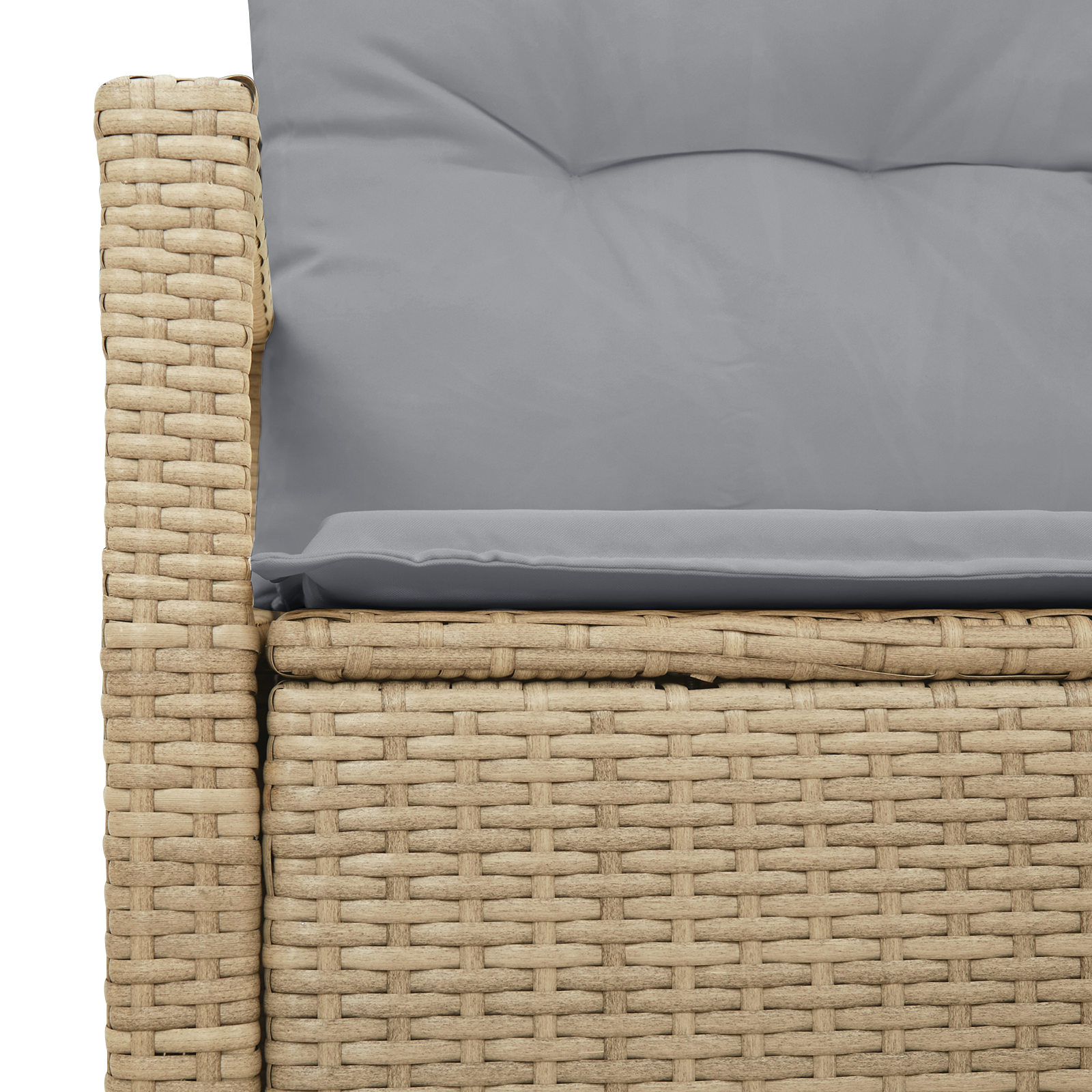 Divano da giardino 2 posti  con cuscini Beige in polirattan