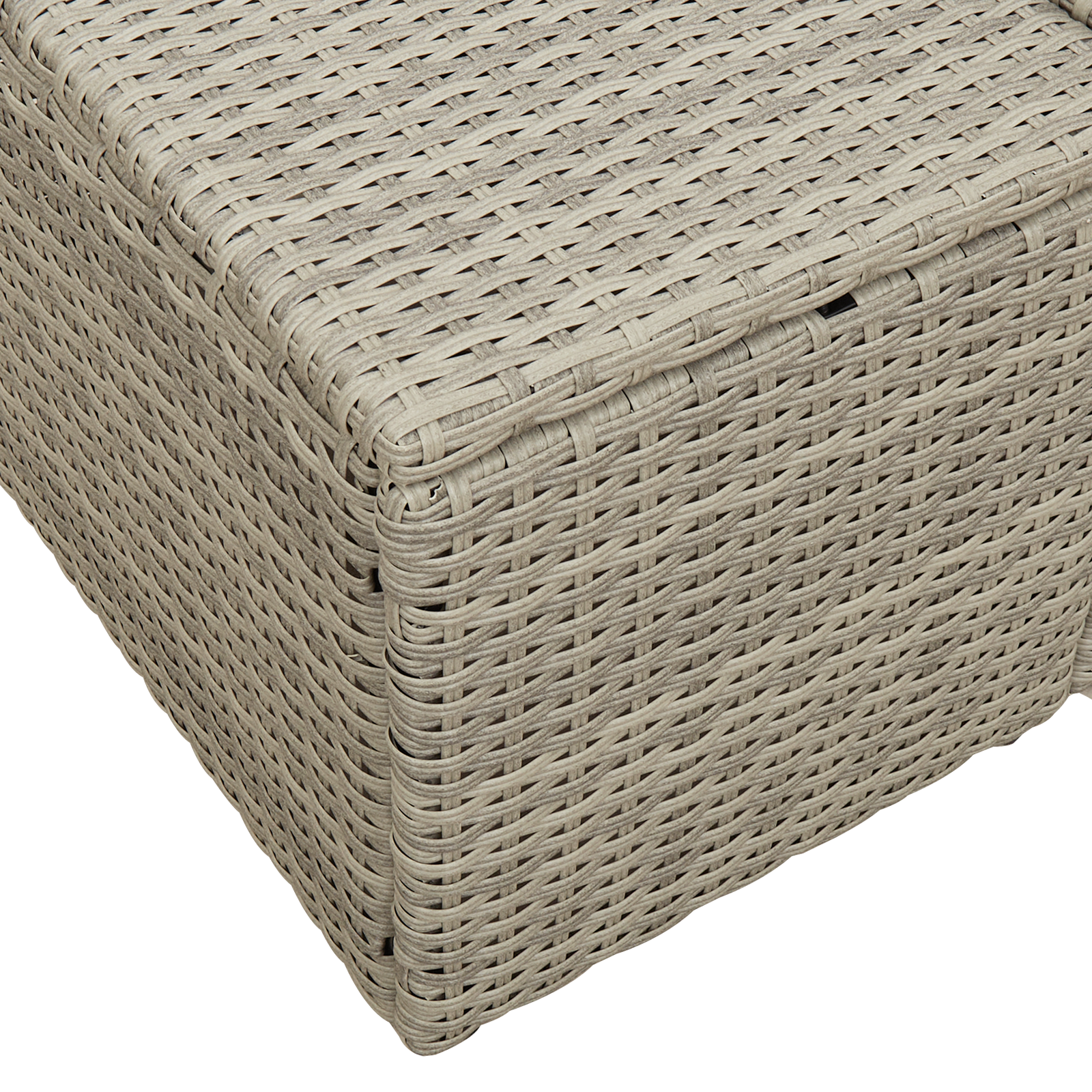 Divano Giardino 2 Posti con Cuscini Grigio Polyrattan