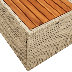 Divano da giardino 2 posti con cuscini beige in rattan polietilene