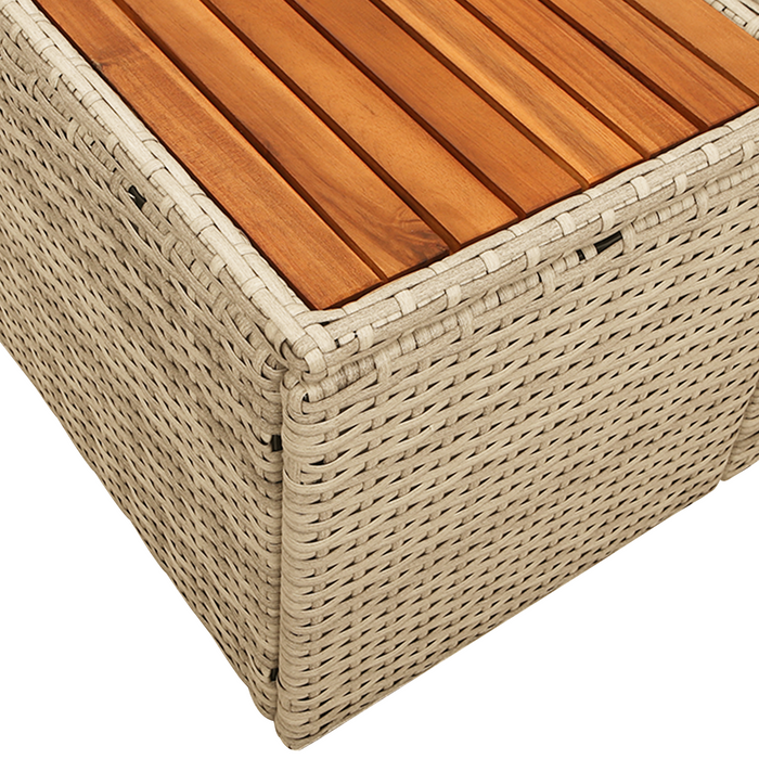 Divano da giardino 2 posti con cuscini beige in rattan polietilene