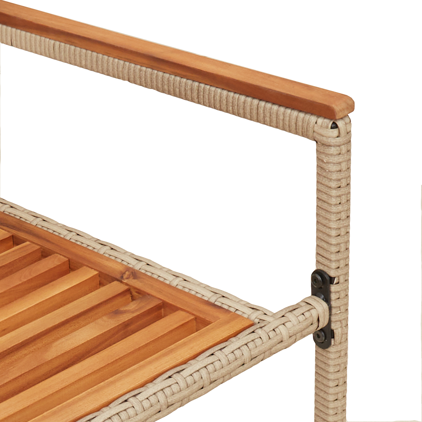 Sedia da Giardino Impilabile  con Cuscini 2 pz Beige in Polirattan