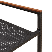 Sedie da Giardino Impilabili con Cuscini - Set di 2 Pezzi in Rattan Poliestere Nero