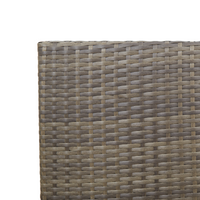 Sedia da Giardino impilabile  con 2 cuscini grigi in rattan sintetico