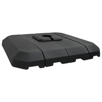 Set di Basi per Ombrelloni a Braccio da 4 Pezzi - 130 kg di Sabbia o 90 kg d'Acqua