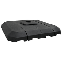 Set di Basi per Ombrelloni a Braccio da 4 Pezzi - 130 kg di Sabbia o 90 kg d'Acqua