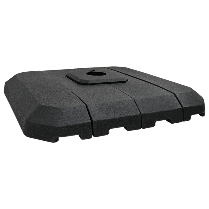 Set di Basi per Ombrelloni a Braccio da 4 Pezzi - 130 kg di Sabbia o 90 kg d'Acqua