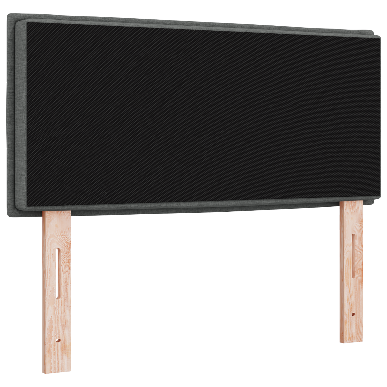 testiera letto design Lines grigio scuro 100 cm in tessuto
