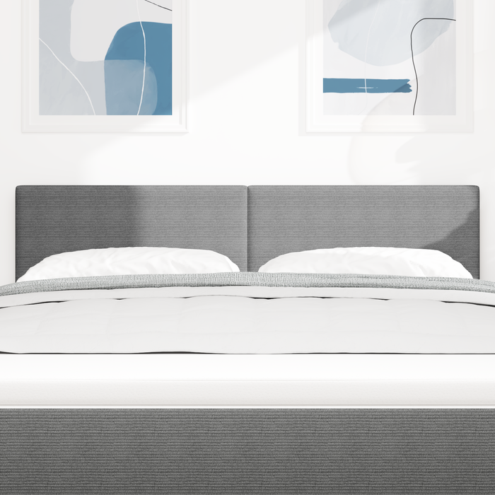 Testiera  Design Semplice Grigio Chiaro 140 cm in Tessuto Corduroy