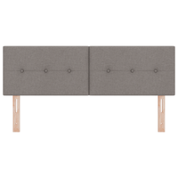 Testiera  Button Tufted Tortora 140 cm Tessuto