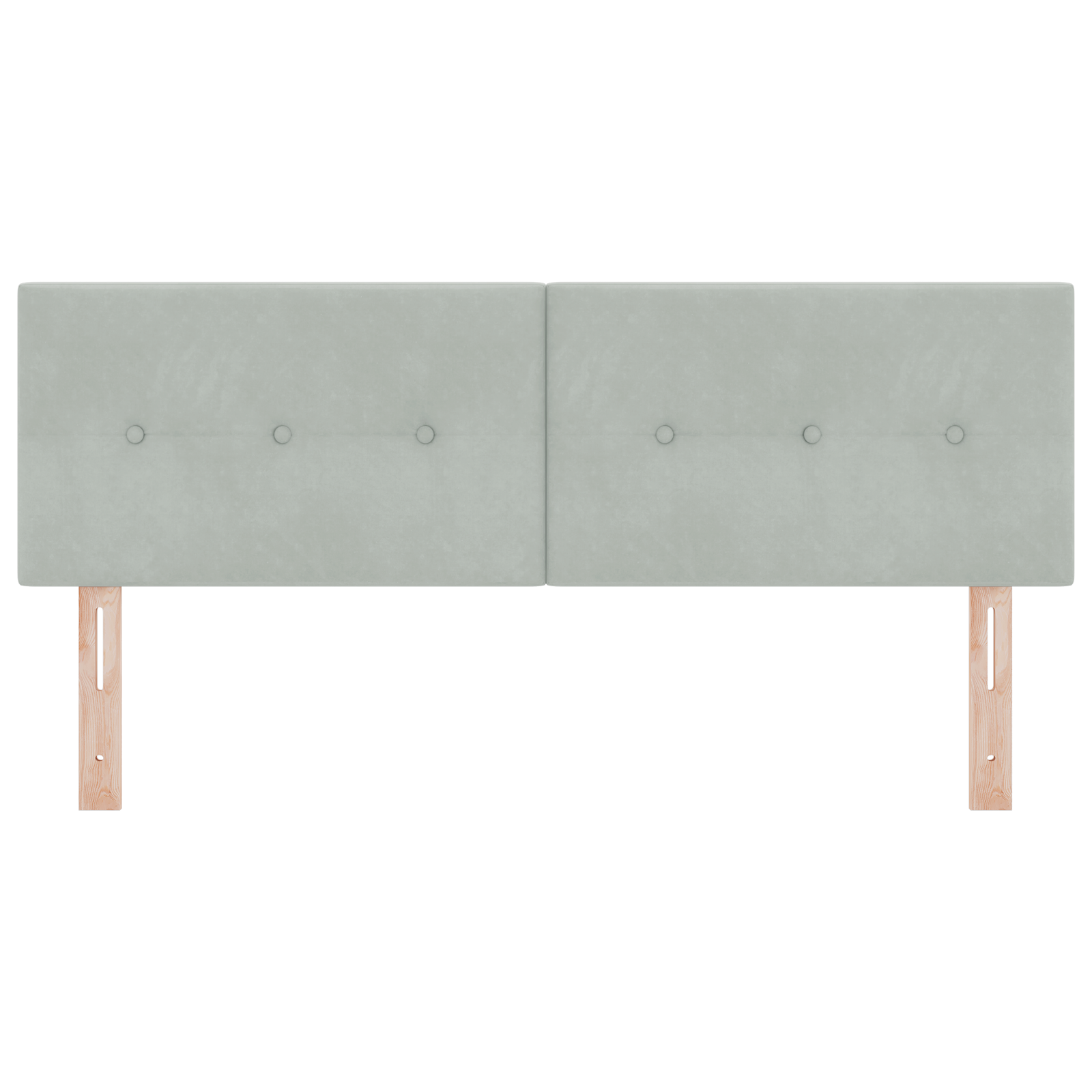 Testiera  Imbottita Grigia Chiara 140 cm in Velluto