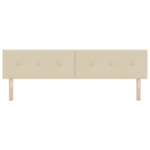 Testiera  con bottoni imbottiti crema 200 cm in tessuto