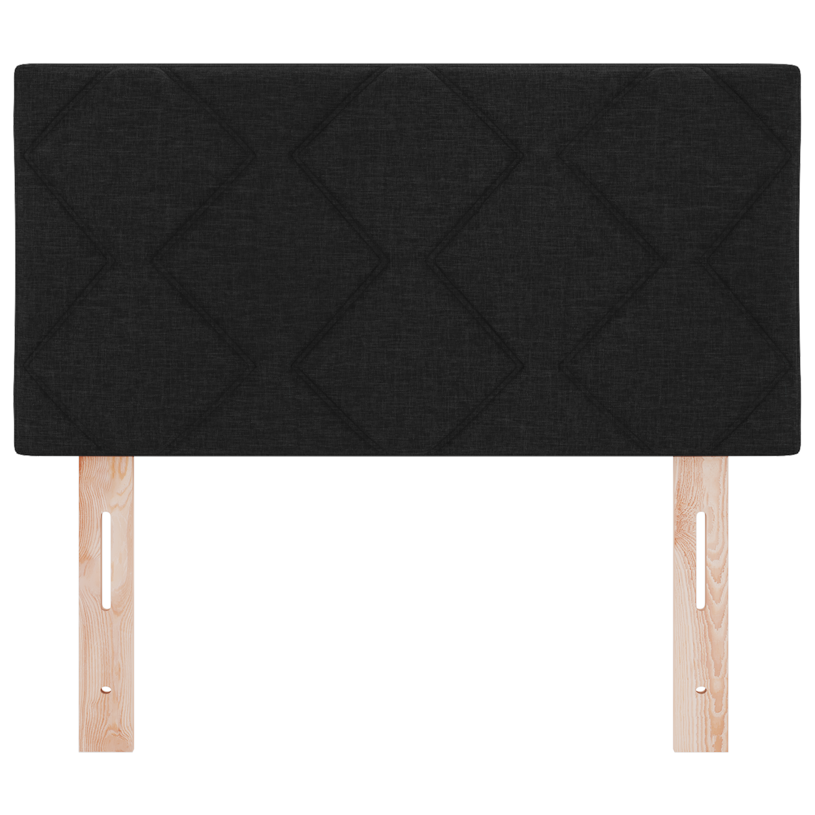 Testiera  Design a Blocchi Diamante Nera 80 cm Tessuto