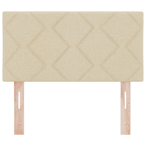 Testiera Design a Blocchi a Diamante Crema 80 cm Tessuto