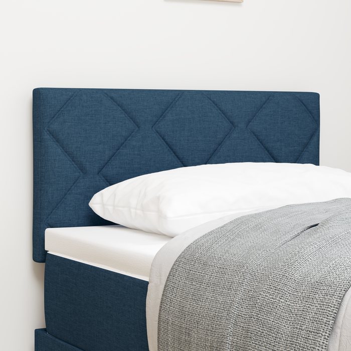 Testiera  Design Blocchi Diamante Blu 80 cm Tessuto