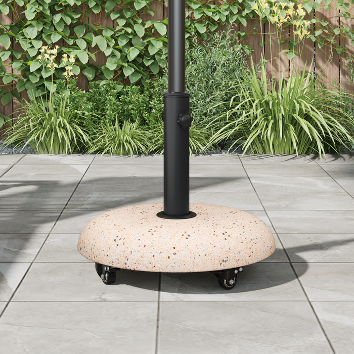 Base Ombrellone per pali da 37/42/52/58mm in cemento giallo