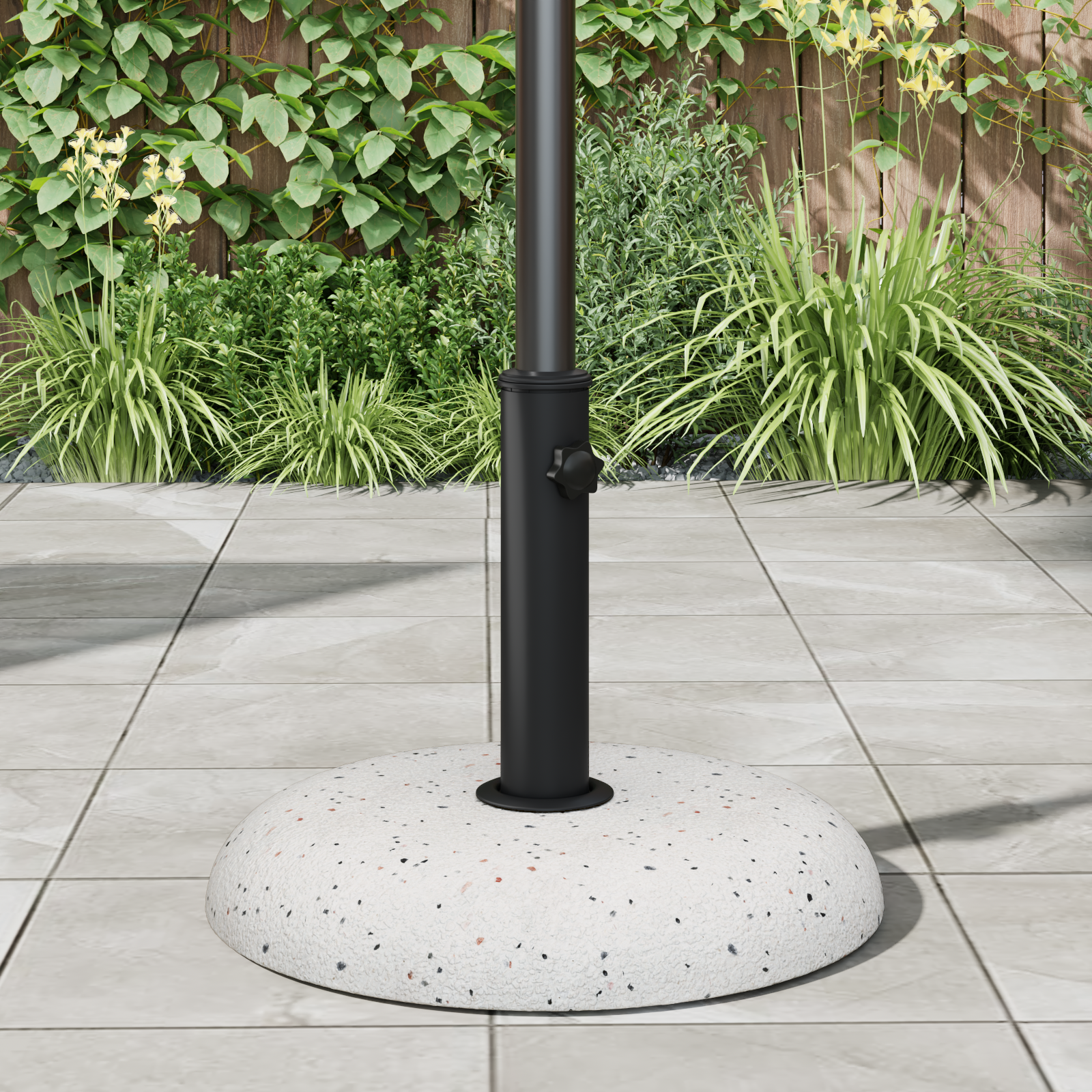Base per Ombrellone per Pali da 37/42/52/58mm Cemento Bianco 20 kg