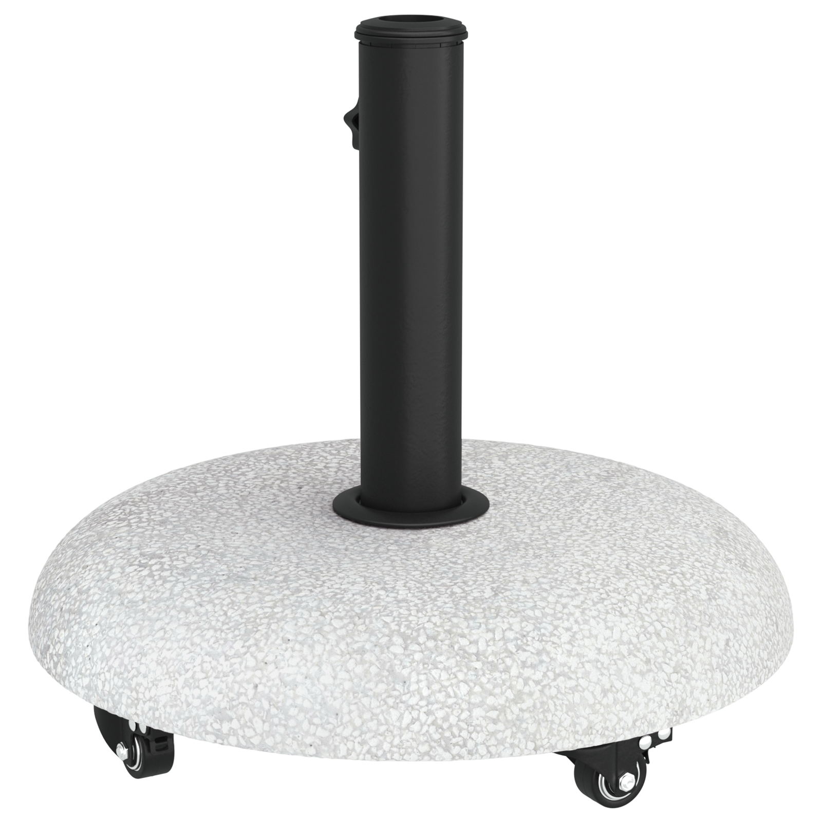 Base Parasol con Ruote per pali da 37/42/52/58mm Grigio Chiaro Cemento