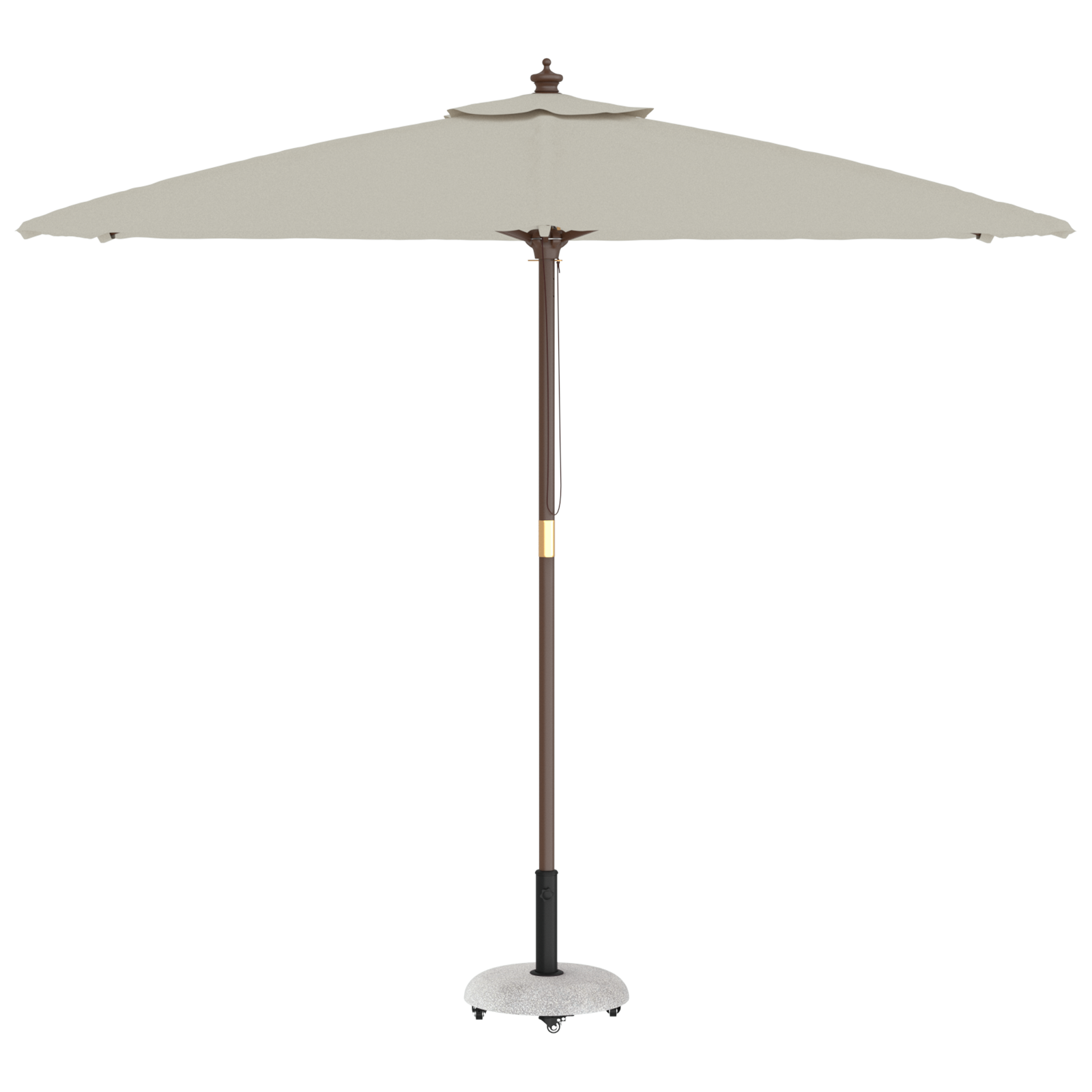 Base Parasol con Ruote per pali da 37/42/52/58mm Grigio Chiaro Cemento