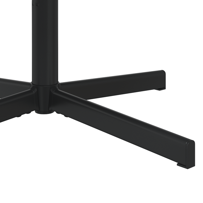 Sedia Girevole Nera Tessuto, Metallo Standard Girevole