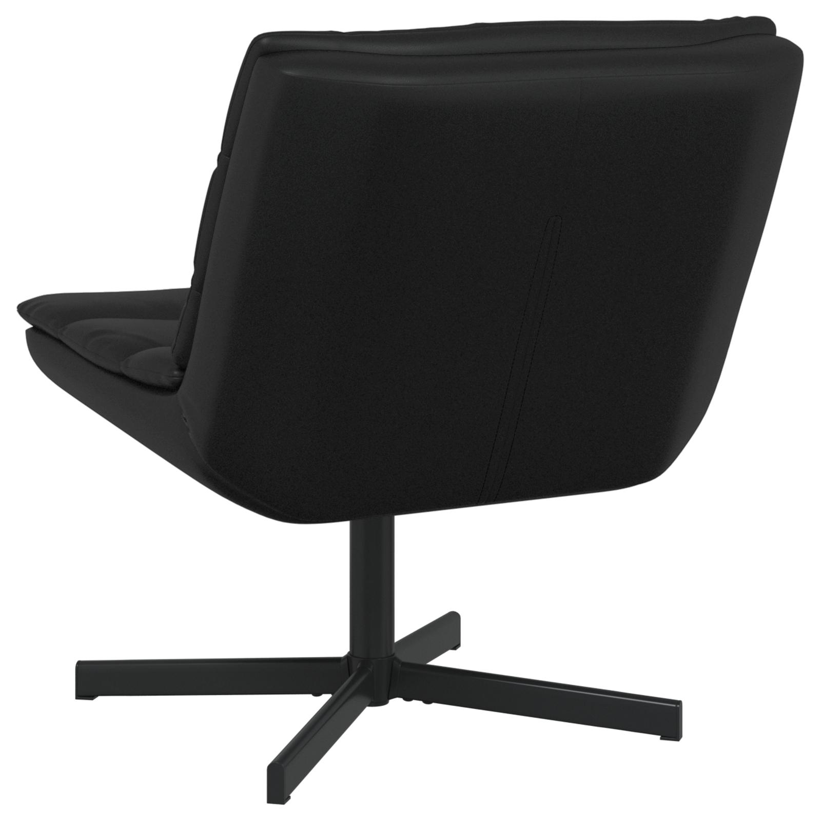 Sedia Girevole Nera Ecopelle, Acciaio Media Sedia Nera Altro