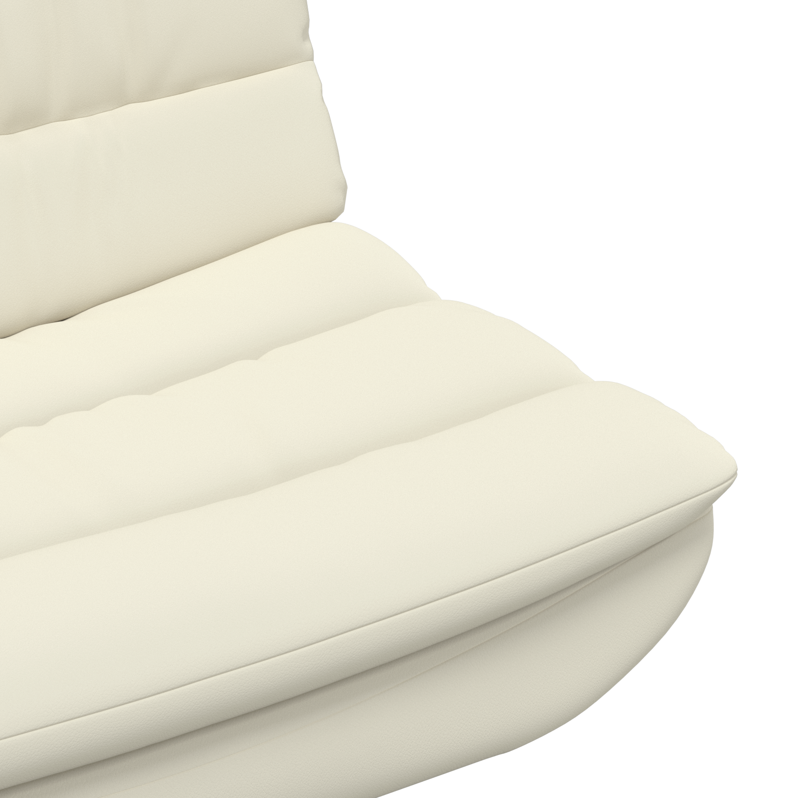 Sedia Girevole Panna Pelle Sintetica Media Girevole