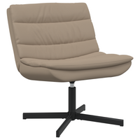 Sedia Girevole Cappuccino Poliestere, Base in Metallo Standard