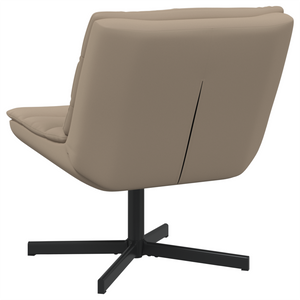 Sedia Girevole Cappuccino Poliestere, Base in Metallo Standard