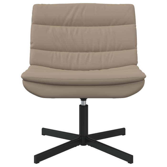 Sedia Girevole Cappuccino Poliestere, Base in Metallo Standard