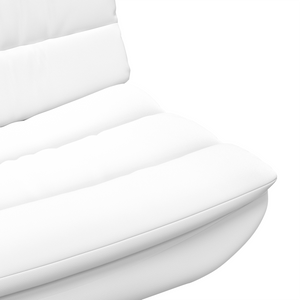 Sedia Girevole Bianco Tessuto poliestere, Struttura in metallo