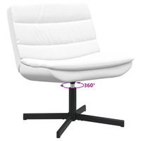 Sedia Girevole Bianco Tessuto poliestere, Struttura in metallo