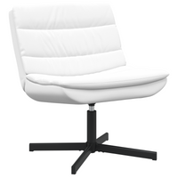 Sedia Girevole Bianco Tessuto poliestere, Struttura in metallo